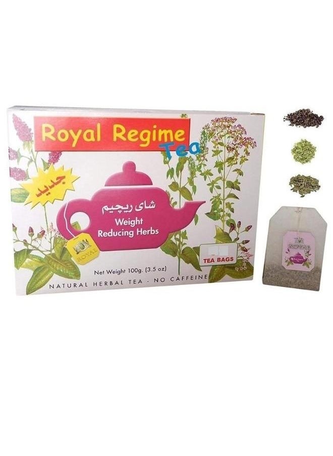 Royal Herbs - Royal Regime Tea Herbs Weight Loss Diet 50 Tea Bags By Regime Tea 100g - Image 1