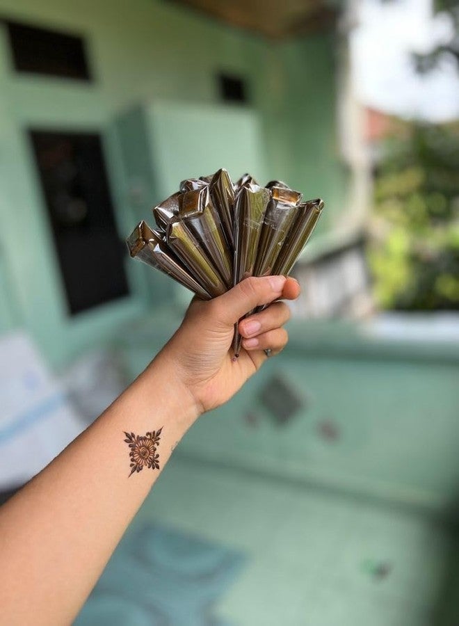 SWOPPERRY Natural Organic Bridal Henna Mehendi Cones For Hand Bridal Special Dulhan Mehndi Cone | Organic Mehendi Cones | Mehendi Cone Body Art All Natural Herbal Pure Henna Paste (pack of 6) - Image 2