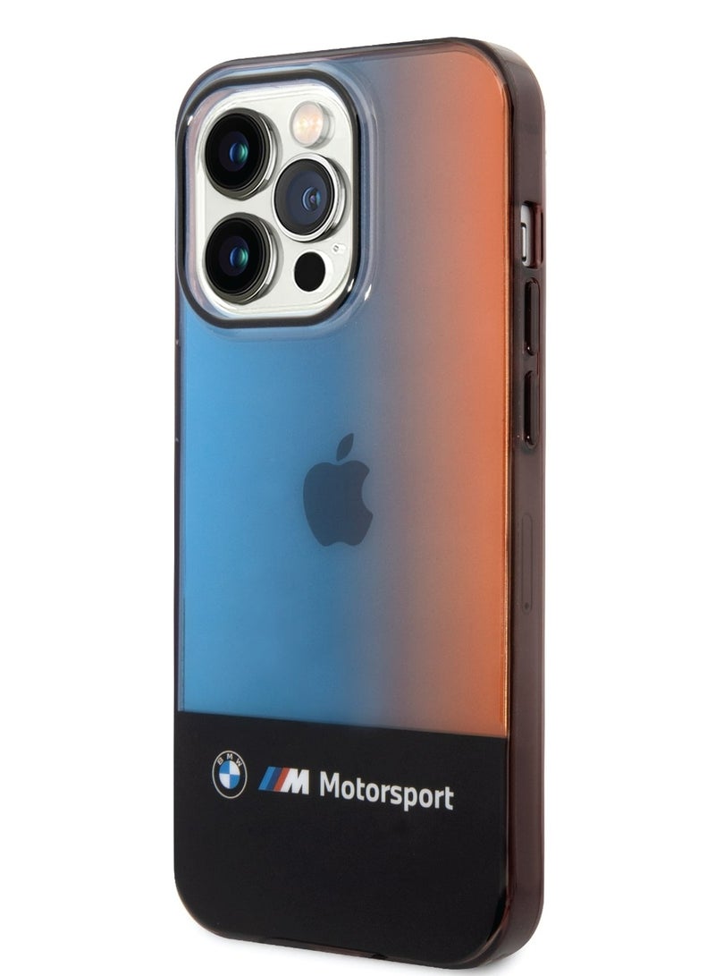 بي إم دبليو حافظة Motorsport Collection PC/TPU IML مع شريط يتلاشى ثلاثي الألوان مطبوع لهاتف ايفون 14 برو - Image 4