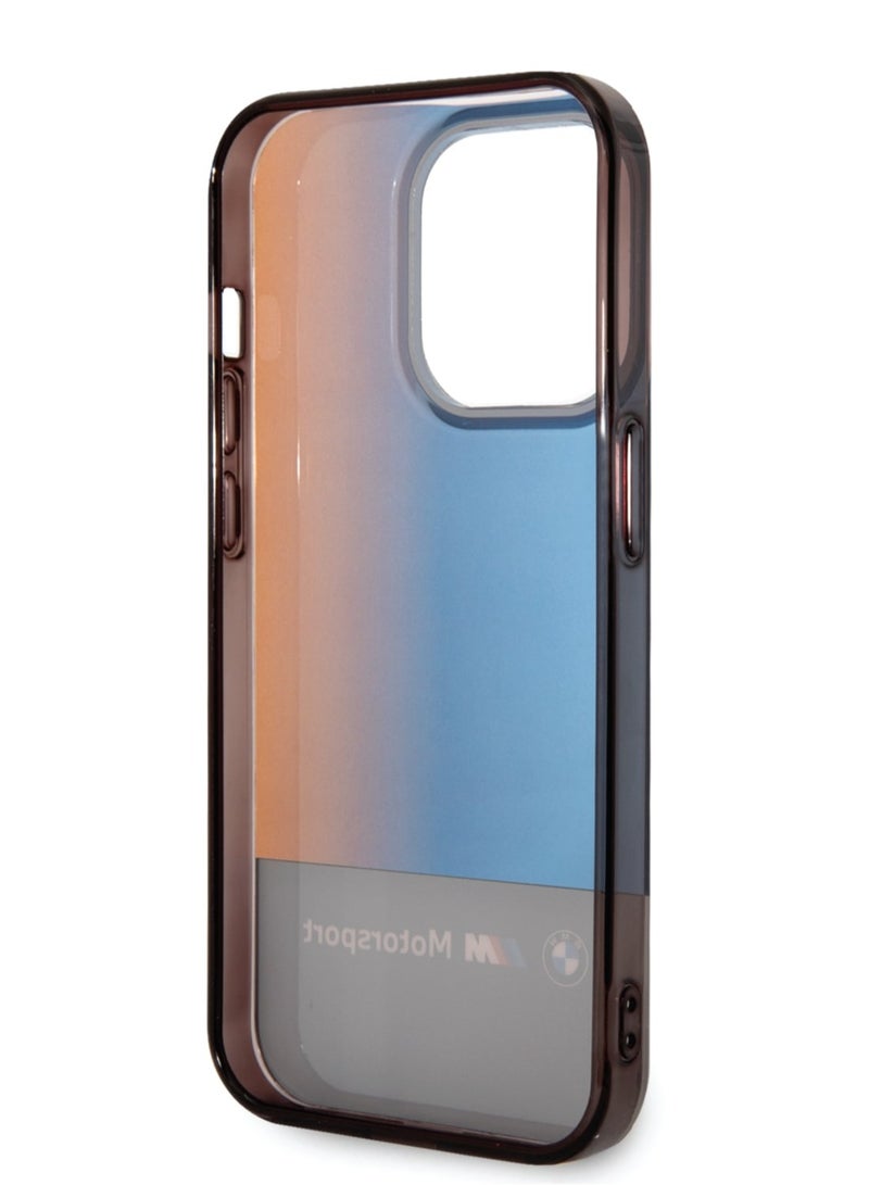 بي إم دبليو حافظة Motorsport Collection PC/TPU IML مع شريط يتلاشى ثلاثي الألوان مطبوع لهاتف ايفون 14 برو - Image 3