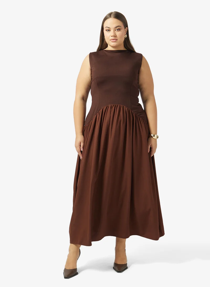 Plus size Low Waist A-line Dress