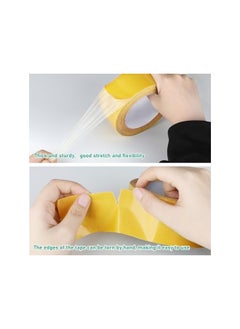 PROMASS High Tack Powerful Wall Adhesive, Super Tacky Clear Tape, Easy to Use Mounting Tape Double Sided Fabric Tape Strong Mesh Tape Traceless Removal Multi-Purpose Heavy Duty Double Sided Tape (5cm*20m)  - Image 4