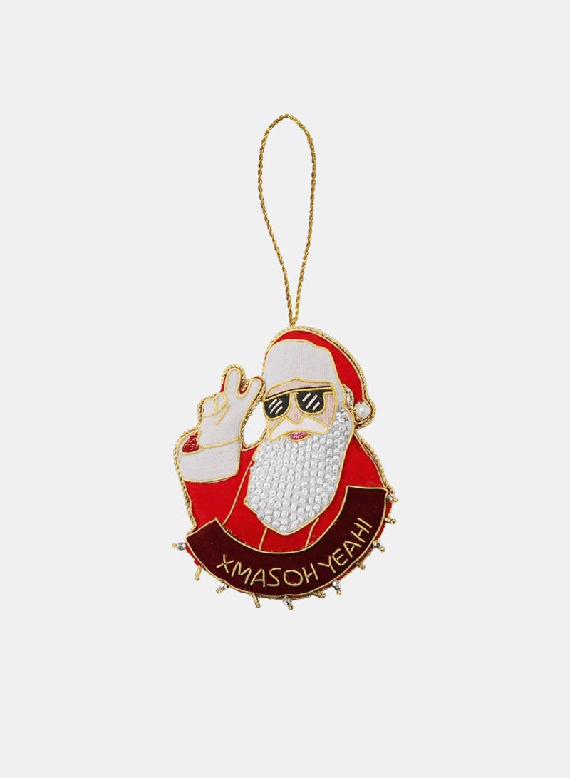 Baci milano Christmas Decoration FABRIC HANDMADE ORNAMENTS SANTA CLAUS  - Image 1