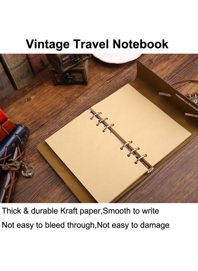 Travelers Notebook Diary, Vintage literature PU, Leather Soft Cover, A6 Refillable Pages, Stationery Gift, with Blank Pages and Retro Pendants 80pages (Deep Blue) - pzsku/ZFD2D9EE4436B06E034EAZ/45/_/1718696298/08cd50ef-b263-4778-852d-4d9c61f4a9c5