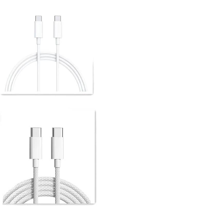 كابل USB-C سريع بقدرة 100W PD وUSB - C إلى USB-C ومضفر لـ شحن الهاتف والتابلت ونقل البيانات واستخدام المحولات والإعداد المكتبي والحمل أثناء السفر iPhone 15 Fast USB. - Image 4