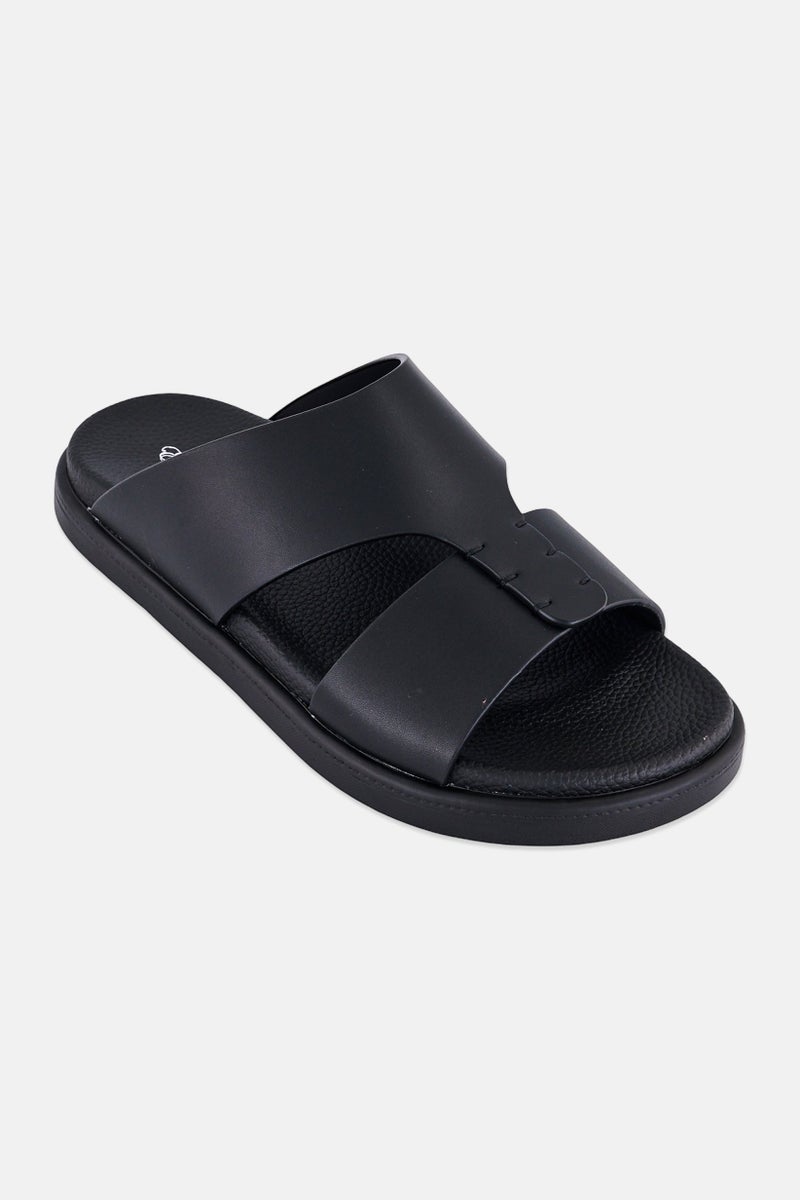 English Laundry Men Slip On Arabic Sandals, Black - Image 1