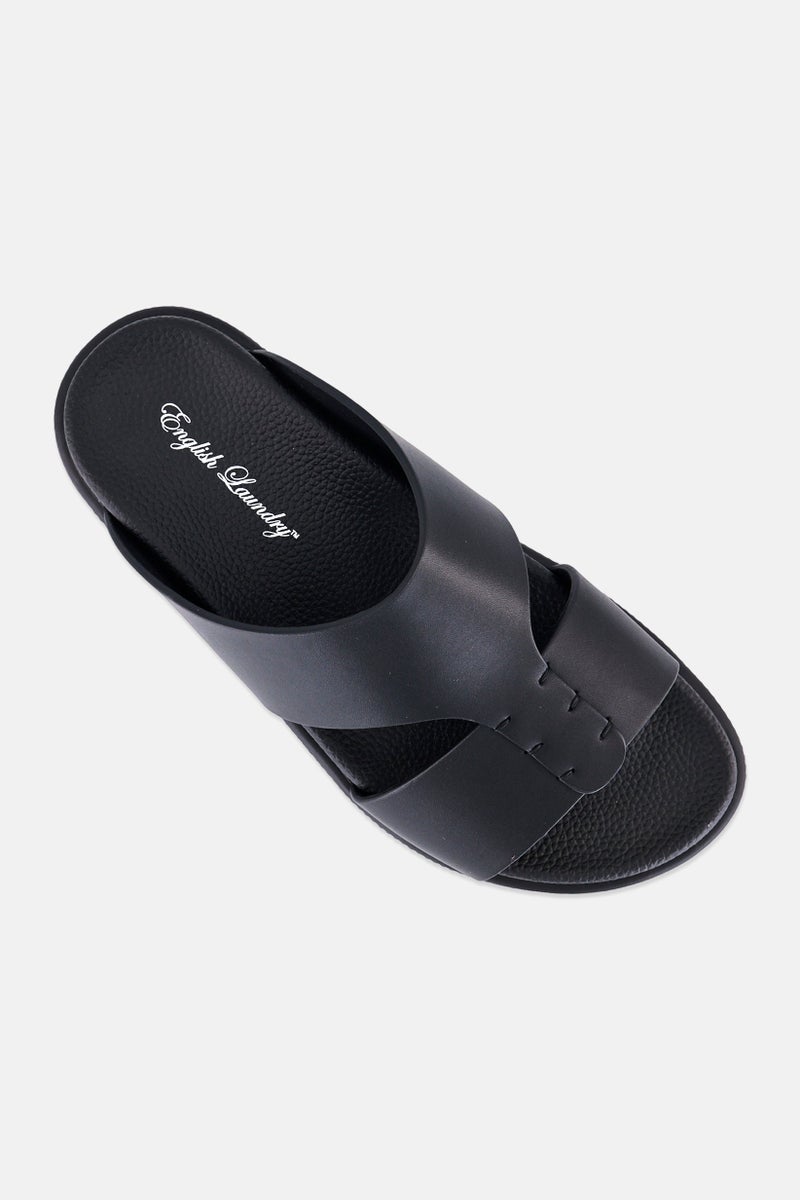 English Laundry Men Slip On Arabic Sandals, Black - Image 3