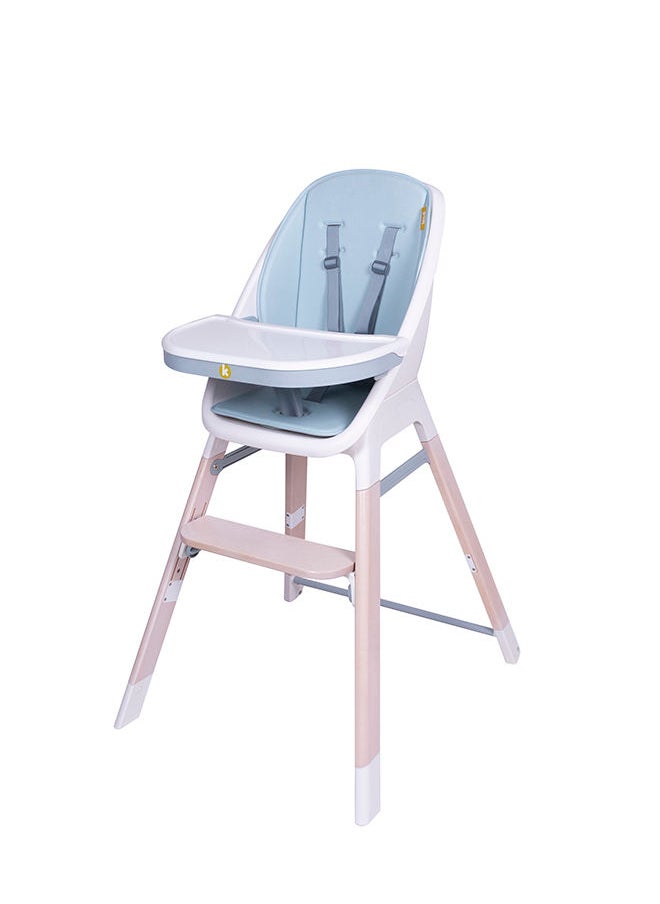 Koo-di Tiny Taster 3-in1 Wooden Highchair 0m-3y, Spring Water  - Image 3