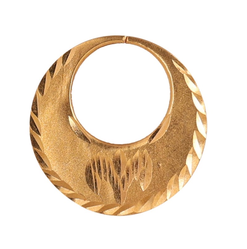 1 Micron 22K Gold Plated Nattiyan Earrings For Men's Panjabi Boy | Gold Plated Brass Material Golden Hoop Studs Earrings Bali For Mens Fashion's Birthday Gifting All Festive Events & Occasions (1 Piece)