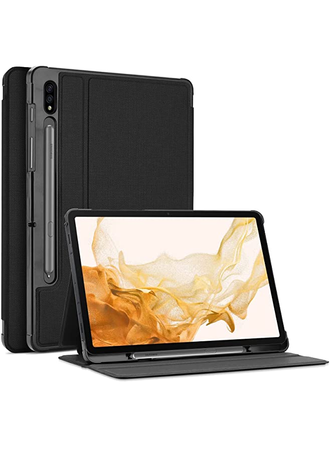 Procases ProCase Galaxy Tab S8 Plus/S7 Plus Case 12.4" 2022 2020 with S Pen Holder, Slim Stand Protective Folio Case Smart Cover for X800/X806/T970/T975/T976/T978 -Black - Image 1