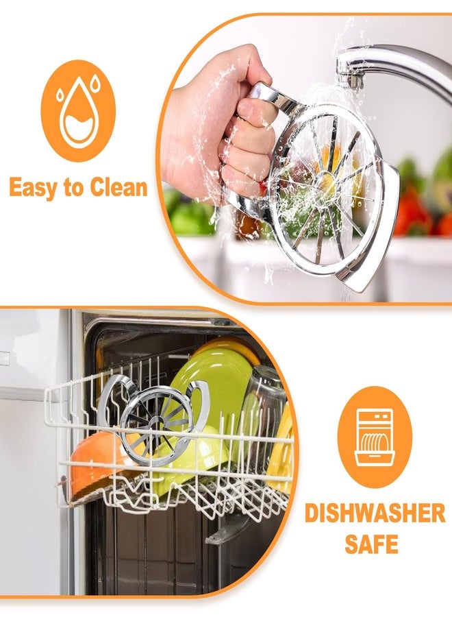 Obsoorth 12 Slices Large Apple Slicer and Corer Easy to Use Heavy Duty Stainless Steel Apple Cutter Ergonomic Handle Easy Grip Pears Divider Tool for Vegetables - Image 4