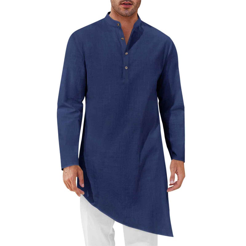 Selling Arabic Style Fashionable Simple Long Men'S Shirt Muslim Robe For Men - Image 5