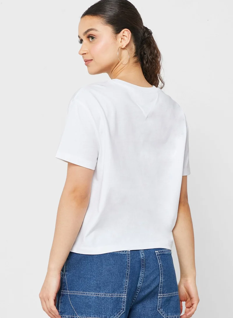 TOMMY JEANS Crew Neck Logo T-Shirt
