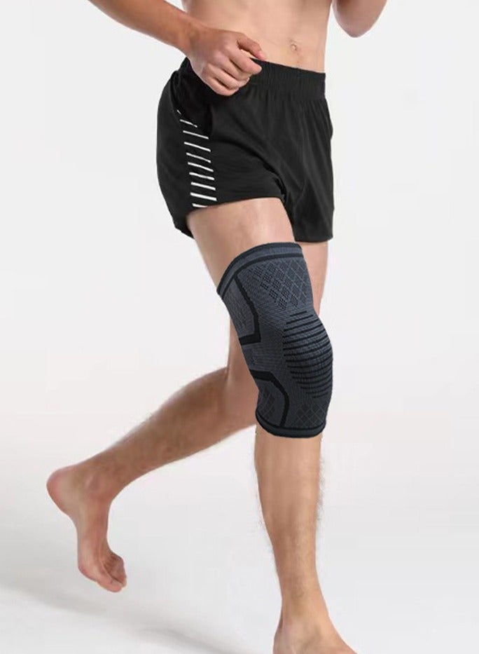 Goolsky وسادات ركبة رياضية محبوكة 1 قطعة، مقاومة للبرد والحرارة للرجال والنساء، مناسبة للجري في الهواء الطلق وأنشطة كرة السلة. - Image 4