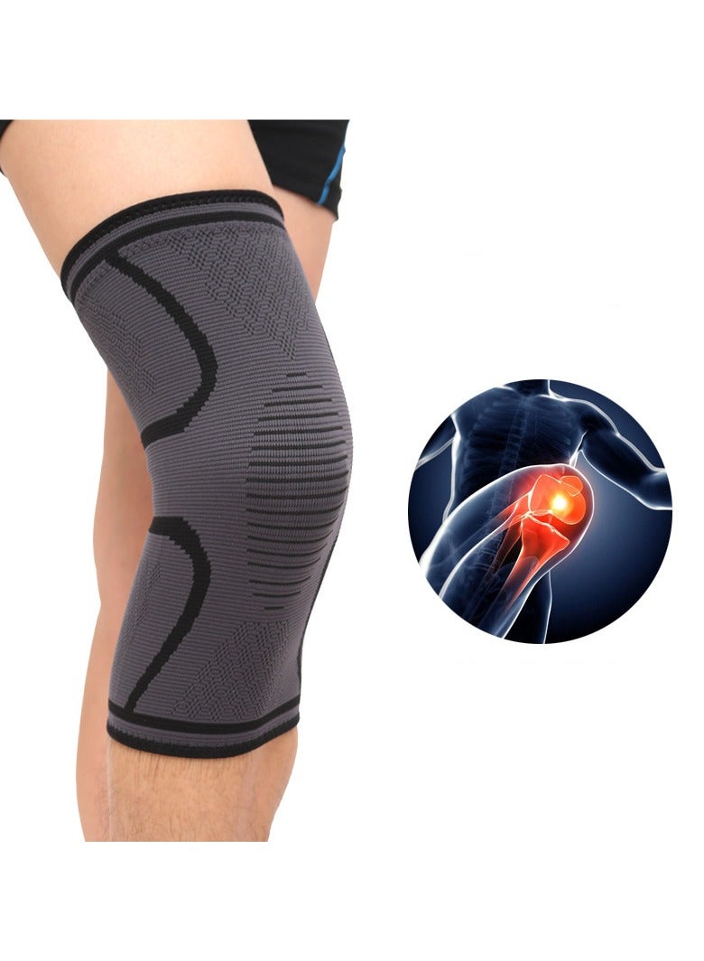 Goolsky وسادات ركبة رياضية محبوكة 1 قطعة، مقاومة للبرد والحرارة للرجال والنساء، مناسبة للجري في الهواء الطلق وأنشطة كرة السلة. - Image 5