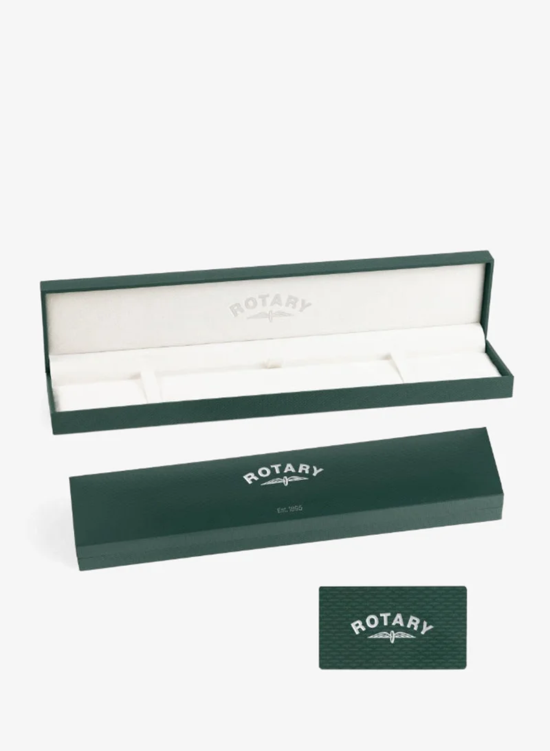 Rotary  Rotary Ladies Heritage White Roman Numeral Dial Stainless Steel Black Leather Strap Watch - LS05420/01 for Women | Best Price UAE