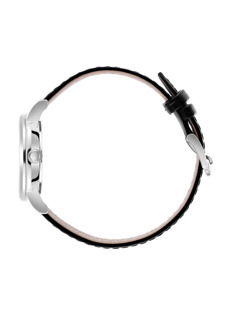 Rotary  Women's Heritage Analogue Watch, 27 mm, Silver Dial, Black Leather Strap for Women | Best Price UAE