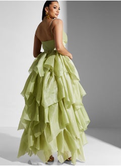 True Decadence Ruffle Mesh Plunge Neck Dress  - Image 2