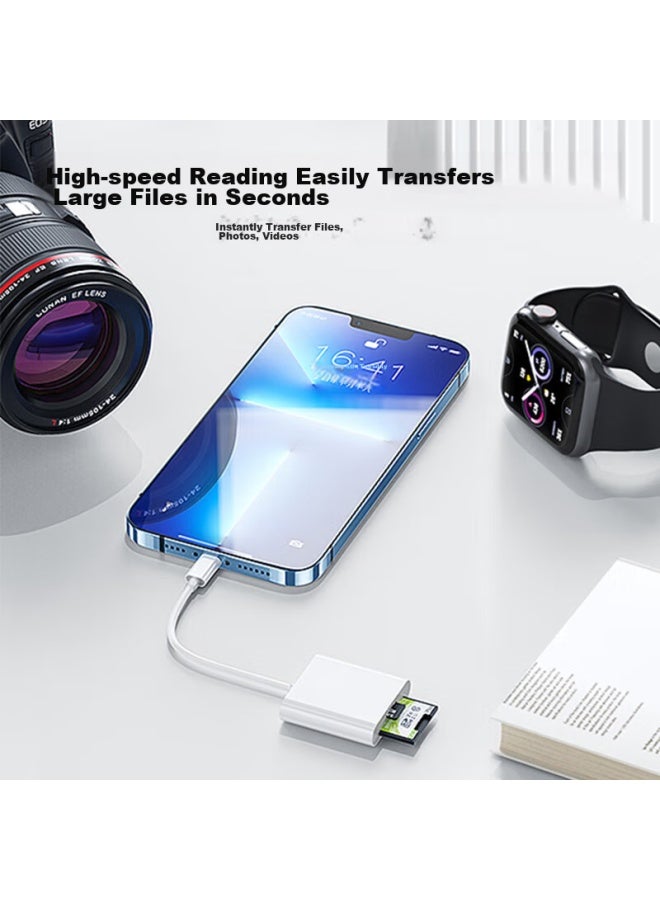 Linkstone Liantuo, Apple Phone Card Reader, Sd Card Storage Card Camera Converter, Iphone External Tf Memory Card, Lightning Card Reader, Otg Adapter, Two-in Transfer Converter - Image 3
