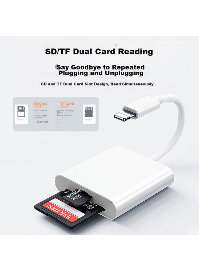 Linkstone Liantuo, Apple Phone Card Reader, Sd Card Storage Card Camera Converter, Iphone External Tf Memory Card, Lightning Card Reader, Otg Adapter, Two-in Transfer Converter - Image 2