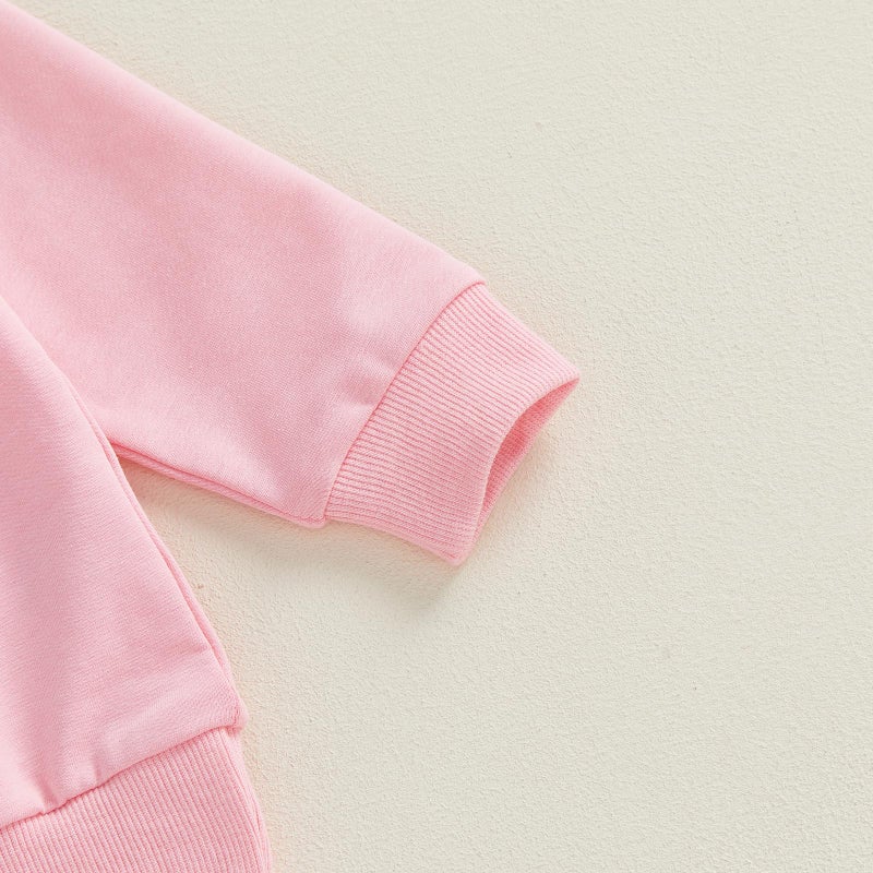 Thorn Tree My First Valentines Day Baby Girl Outfit Long Sleeve Newborn Sweater Pants Fall Winter Clothes Toddler Outfits (Pink Daddy, 0-6 Months) - Image 5