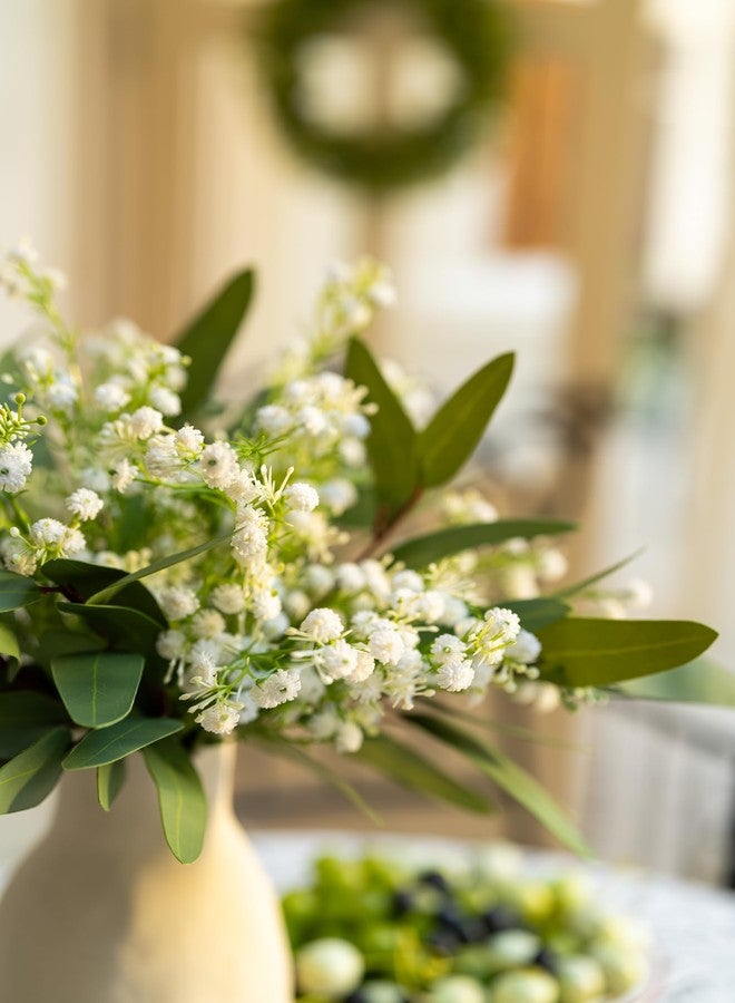 Avoeco Baby’s Breath Artificial Flowers and Mixed Fake Eucalyptus Stems– Real Touch Faux Gypsophila Picks for DIY Wedding Bouquets, Centerpieces, Floral Arrangements & Home Decorwers (14) - Image 3