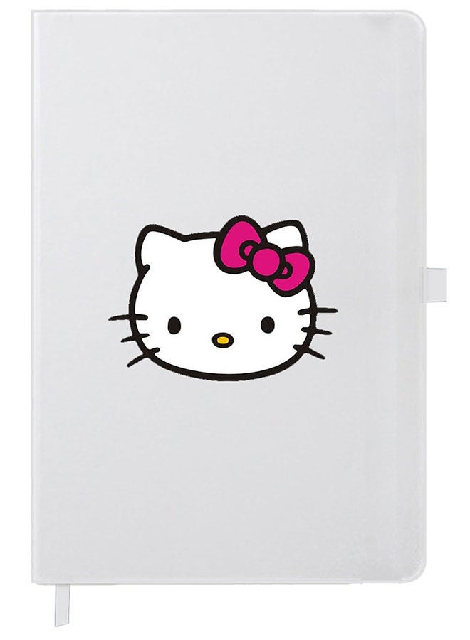 Theodor Designer A5 Thick White Hardcover Notebook Hello Kitty - Image 1