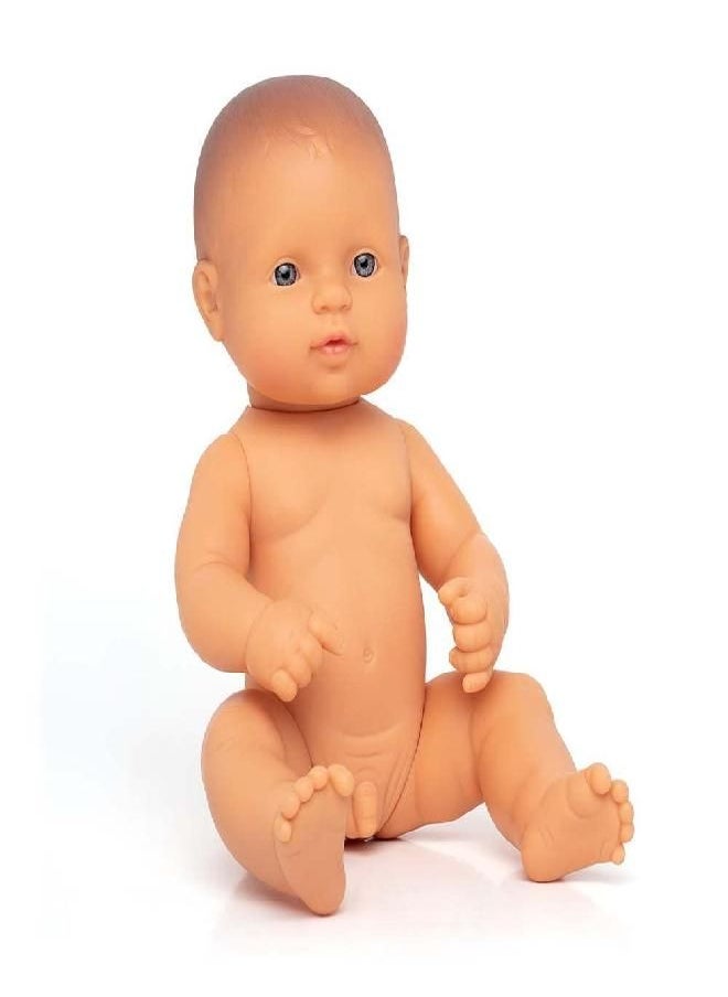 miniLAnD - Miniland Educational - Anatomically Correct Newborn Baby Doll, Caucasian Boy, 12-3/4" - Realistic Detailed Doll for Children - Image 1