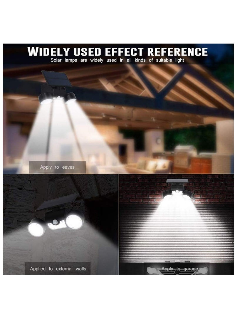 Excefore - Solar Lights Outdoor 30 LED Solar Security Light with Motion Sensor Dual Head Spotlights IP65 Waterproof 360° Adjustable LED Solar Motion Lights for Front Door Garage Patio Deck, 1 Pack - Image 1