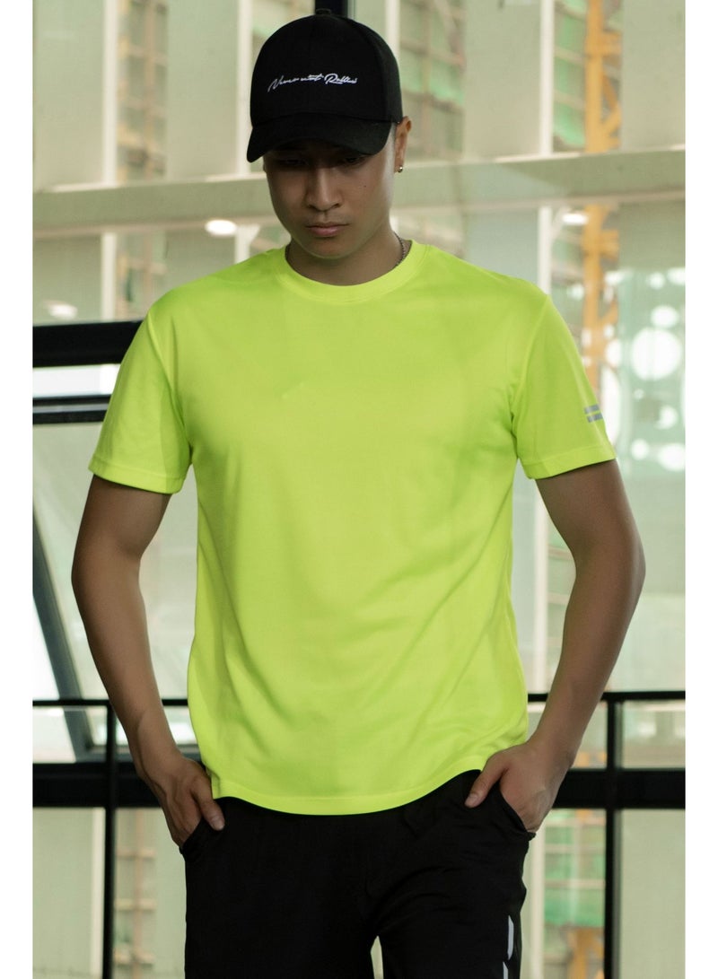 NIBEMINENT Men's Sports And Leisure T-shirts Fashion Simple Printed Short Sleeve Round Neck Mesh Breathable Loose Fitness Tops - Image 3