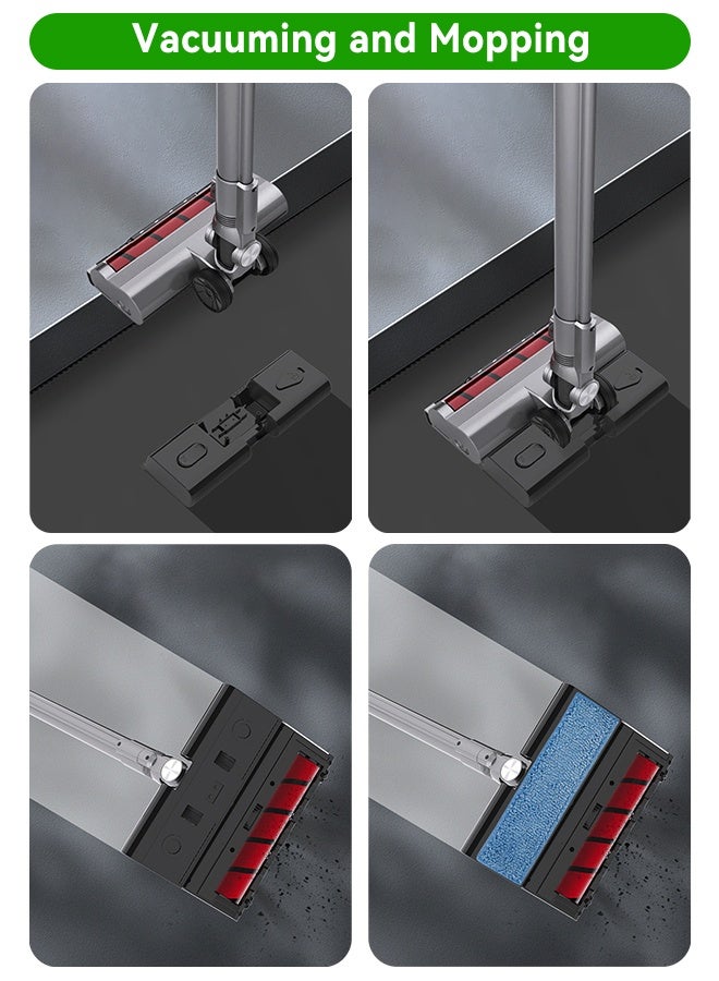 مي فازا مكنسة كهربائية لاسلكية للتنظيف الجاف والرطب - مكنسة كهربائية محمولة باليد - 28000 باسكال - مكنسة كهربائية عمودية - أدوات إزالة الغبار من الأرضيات والسجاد ومكاتب العمل والأرائك والنوافذ والسرير والزوايا - Image 2