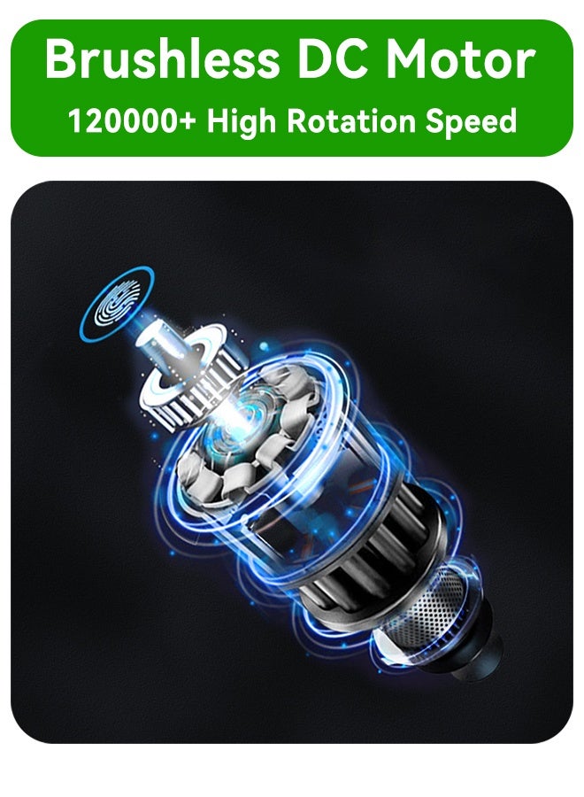 مي فازا مكنسة كهربائية لاسلكية للتنظيف الجاف والرطب - مكنسة كهربائية محمولة باليد - 28000 باسكال - مكنسة كهربائية عمودية - أدوات إزالة الغبار من الأرضيات والسجاد ومكاتب العمل والأرائك والنوافذ والسرير والزوايا - Image 4