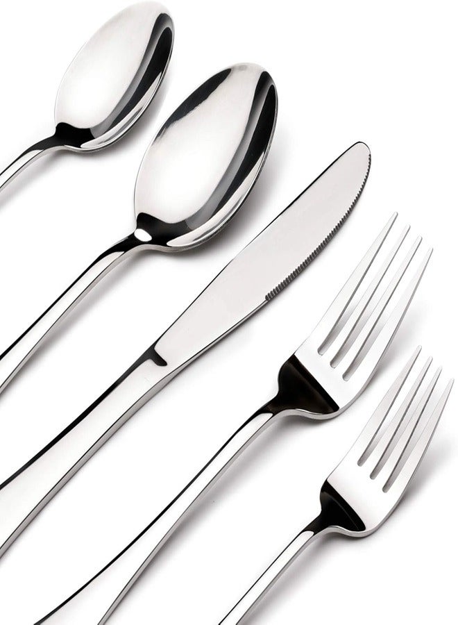 Elegant 75-Piece Cutlery Set – Premium Silver Finish and Wooden Bag - Image 3