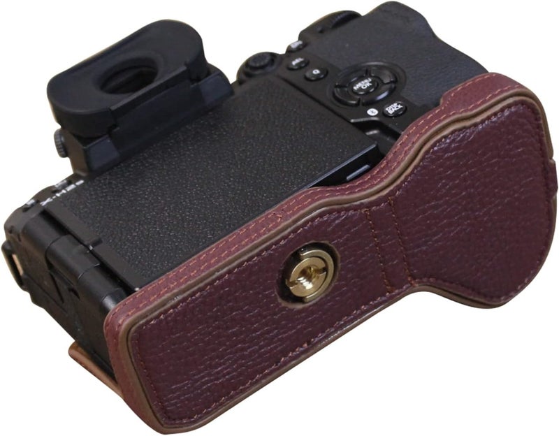 Rieibi Rieibi XH2S XH2 Case  Quality Genuine Leather Half Case for Fujifilm XH2S XH2 Digital Camera  Body Protective Grip Case for Fuji XH2s XH2  Textured Coffee - Image 5