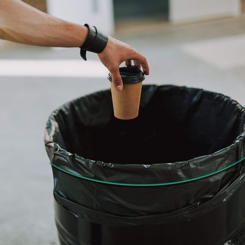 Shappy 8 قطع أربطة أكياس القمامة مطاطية مرنة لأكياس القمامة في المطبخ تناسب صناديق القمامة سعة 95-96 جالون تأمين غلاف سلة المهملات بسرعة وسهولة - Image 3