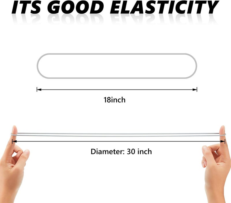 Shappy 8 قطع أربطة أكياس القمامة مطاطية مرنة لأكياس القمامة في المطبخ تناسب صناديق القمامة سعة 95-96 جالون تأمين غلاف سلة المهملات بسرعة وسهولة - Image 2