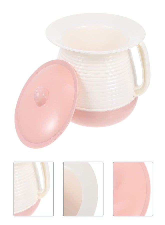 KALLORY Portable Spittoon with Lid Small Covered Chamber Pot 8.27X7.28X5.51 Inches for Elderly Kids Lightweight Plastic Urinal for Home Hospital Use Easy to Clean - Image 5