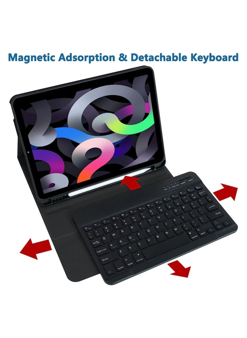 JAJEEK iPad Air 5th Generation 10.9 Keyboard Case 2022,Detachable Wireless Keyboard with Pencil Holder,Smart Keyboard Case for iPad Air 5th Gen 2022/Air 4th Gen 2020 10.9 Inch  - Image 5