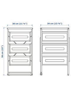 co arma A shelving unit with three transparent drawers that is easy to move wherever you need it thanks to the wheels 56*34 cm  - Image 3