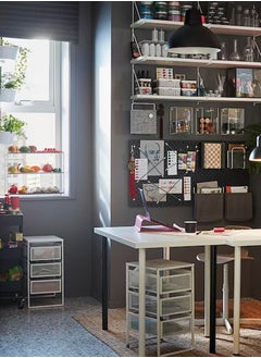 co arma A shelving unit with three transparent drawers that is easy to move wherever you need it thanks to the wheels 56*34 cm  - Image 4