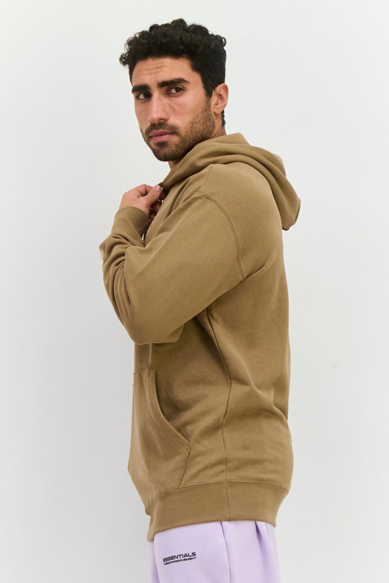 PUMA Men Sportswear Fit Long Sleeve Outdoor Hooded Sweatshirt, Tan  - Image 2