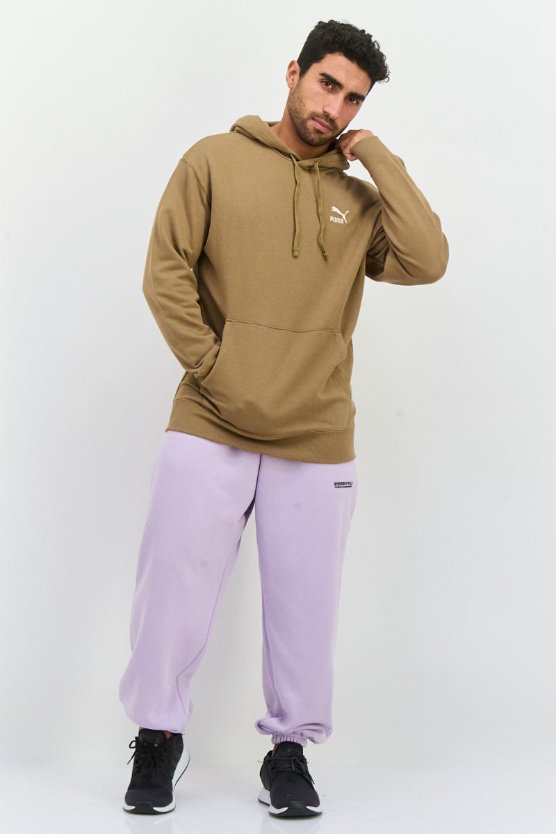 PUMA Men Sportswear Fit Long Sleeve Outdoor Hooded Sweatshirt, Tan  - Image 4
