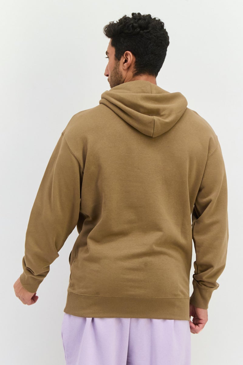 PUMA Men Sportswear Fit Long Sleeve Outdoor Hooded Sweatshirt, Tan  - Image 3