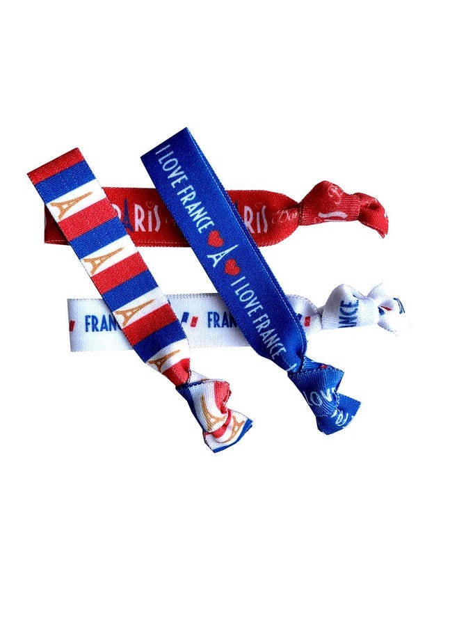 Sportigift Sportigift 8 Count Hair Ties - French Accessories - French Gifts - Paris - Bonjour - Four Colors  - Image 2