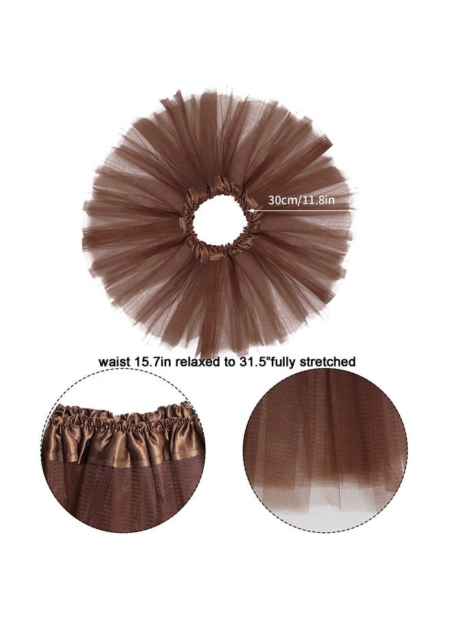 Jmkcoz Kids Animal Brown Bear Costume Bear Ears Headband Bowtie Tail Tutu Skirt Animal Fancy Costume Kit Halloween Cosplay Party Accessories for Girls Boys - Image 4