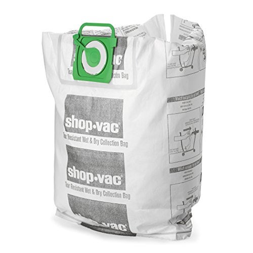 SHOPVAC Shop-Vac 9021633 Genuine Wet/Dry Tear Resistant Collection Filter Bags, 12-20 gallon, White - Image 5