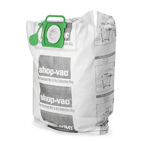 SHOPVAC Shop-Vac 9021633 Genuine Wet/Dry Tear Resistant Collection Filter Bags, 12-20 gallon, White - Image 4
