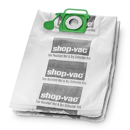 SHOPVAC Shop-Vac 9021633 Genuine Wet/Dry Tear Resistant Collection Filter Bags, 12-20 gallon, White - Image 1