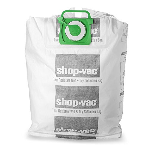 SHOPVAC Shop-Vac 9021633 Genuine Wet/Dry Tear Resistant Collection Filter Bags, 12-20 gallon, White - Image 3