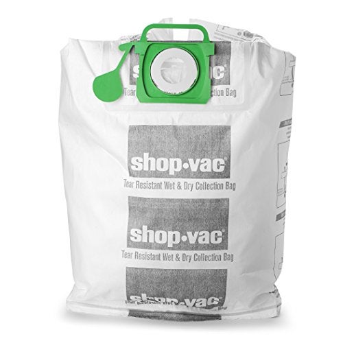 SHOPVAC Shop-Vac 9021633 Genuine Wet/Dry Tear Resistant Collection Filter Bags, 12-20 gallon, White - Image 2